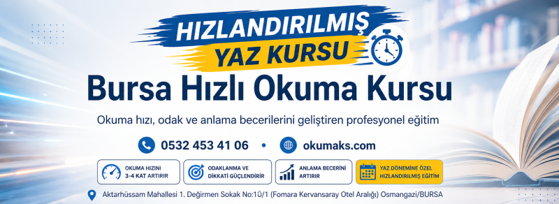 Hızlı Okuma Yaz Kursu Bursa